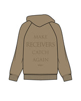 The Mens Classic Hoodie - Sand - PURE QUALITY - Left Chest Stacked & Center Back Stacked - Printed - Tone on Tone