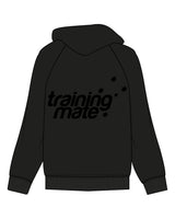 The Womens Hoodie - Black - Training Mate - Left Chest & Center Back Stacked - Printed - Tone on Tone