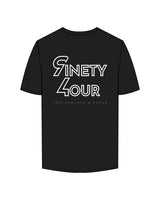 The Mens Tee - Black - NinetyFour - Left Chest - Back Center - Printed - Full Color
