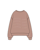 The Womens Crewneck - Clay - Coastal Core Oceanside - Left & Back Center Stacked - White