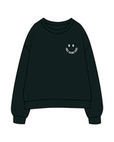 The Mens Crewneck - Pine Green - Core Crown Point - Left Chest - Embroidered - Washed Bone