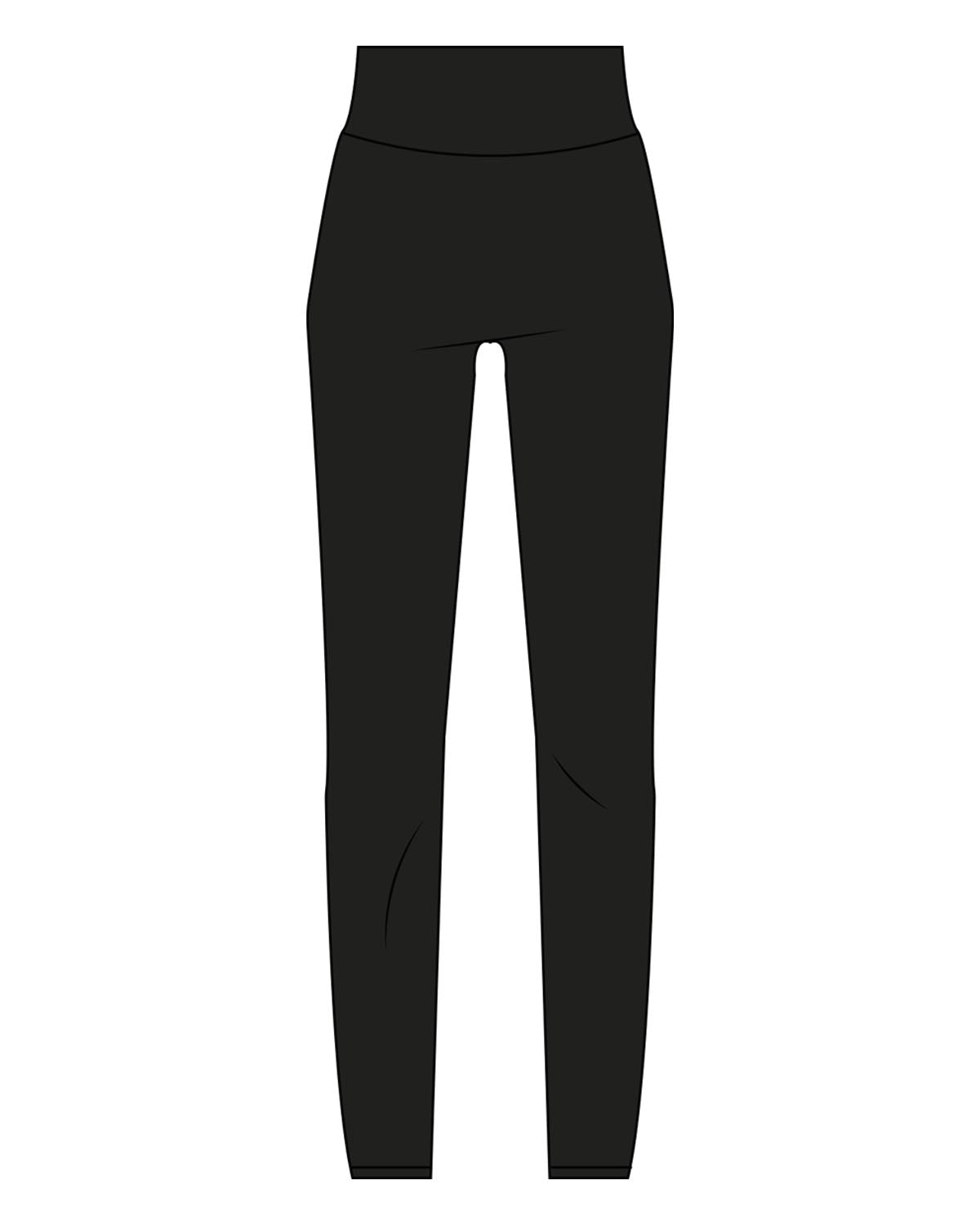 The Basic Legging - Black -ZENERGY CYCLING - Back Waistline "ZENERGY" - Printed - White