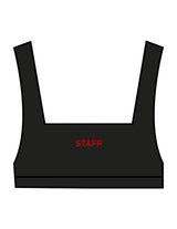 The Box Cut Bra - Black - Tremble - Center Chest "STAFF" & Center Back - Printed - Cherry
