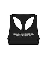 The Racer Bra - Black - CBS - Center Chest Stacked & Back Center - White