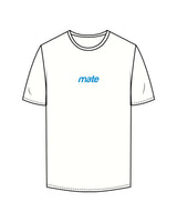 The Mens Tee - Off White - Training Mate - Center Chest - Printed - Blue