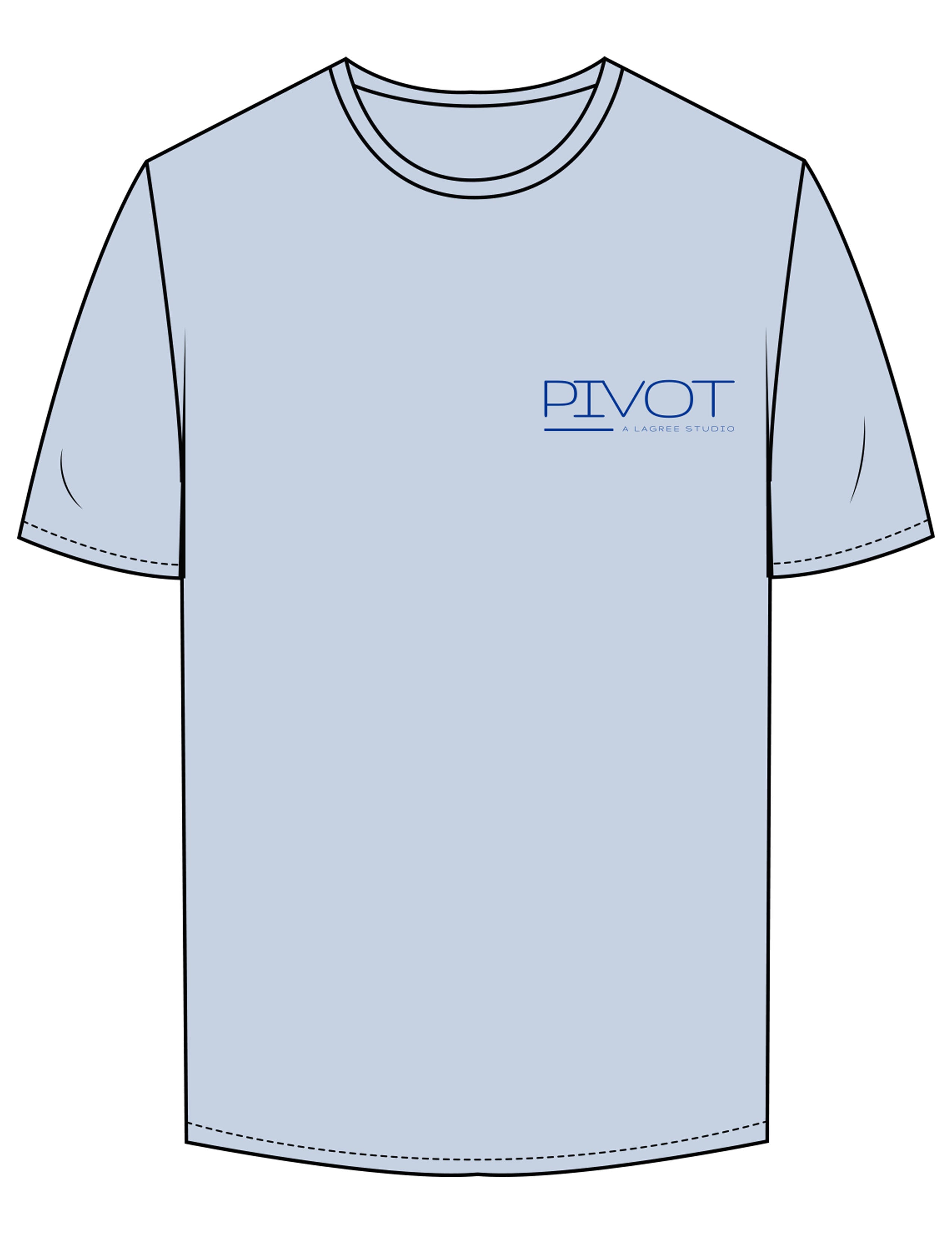 The Mens Tee - Powder - Pivot - ALS - Left Chest Stacked & Back Stacked "CAT" - Printed - Full Color