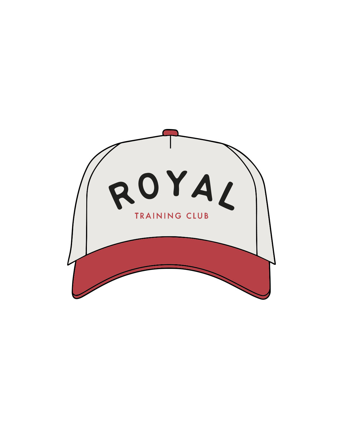 The Canvas Cap - Natural / Cardinal - Royal Training Club - Center Crown Stacked - Printed - Cardinal