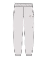 The Womens Sweatpants - Bone - Left Leg Stacked - Printed - Chocolate (402d24)