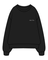 The Womens Crewneck - Black - M4Lagree - Left Chest - Embroidered - Center Back Stacked - Printed -  White