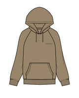 The Mens Classic Hoodie - Sand - PURE QUALITY - Left Chest Stacked & Center Back Stacked - Printed - Tone on Tone