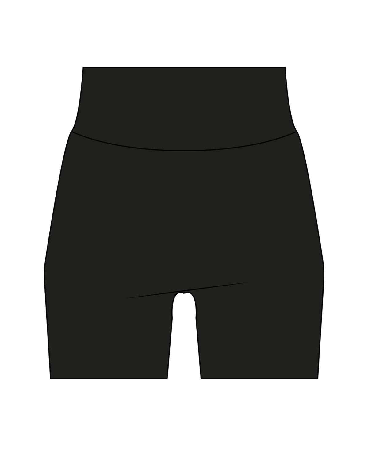 The Basic Short - Black - Pure Movement - Back Waistline - White