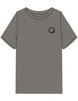 The Mens Heavyweight Tee - Washed Gray - Align Pilates Studio - Left Chest & Back Stacked - Printed - Black