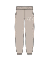 The Womens Sweatpants - Bone - Coastal Movement - Left Leg - Below Pocket - White