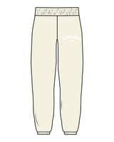 The Womens Sweatpants - Butter - Flowcorps - Left Leg Pocket Stacked - White
