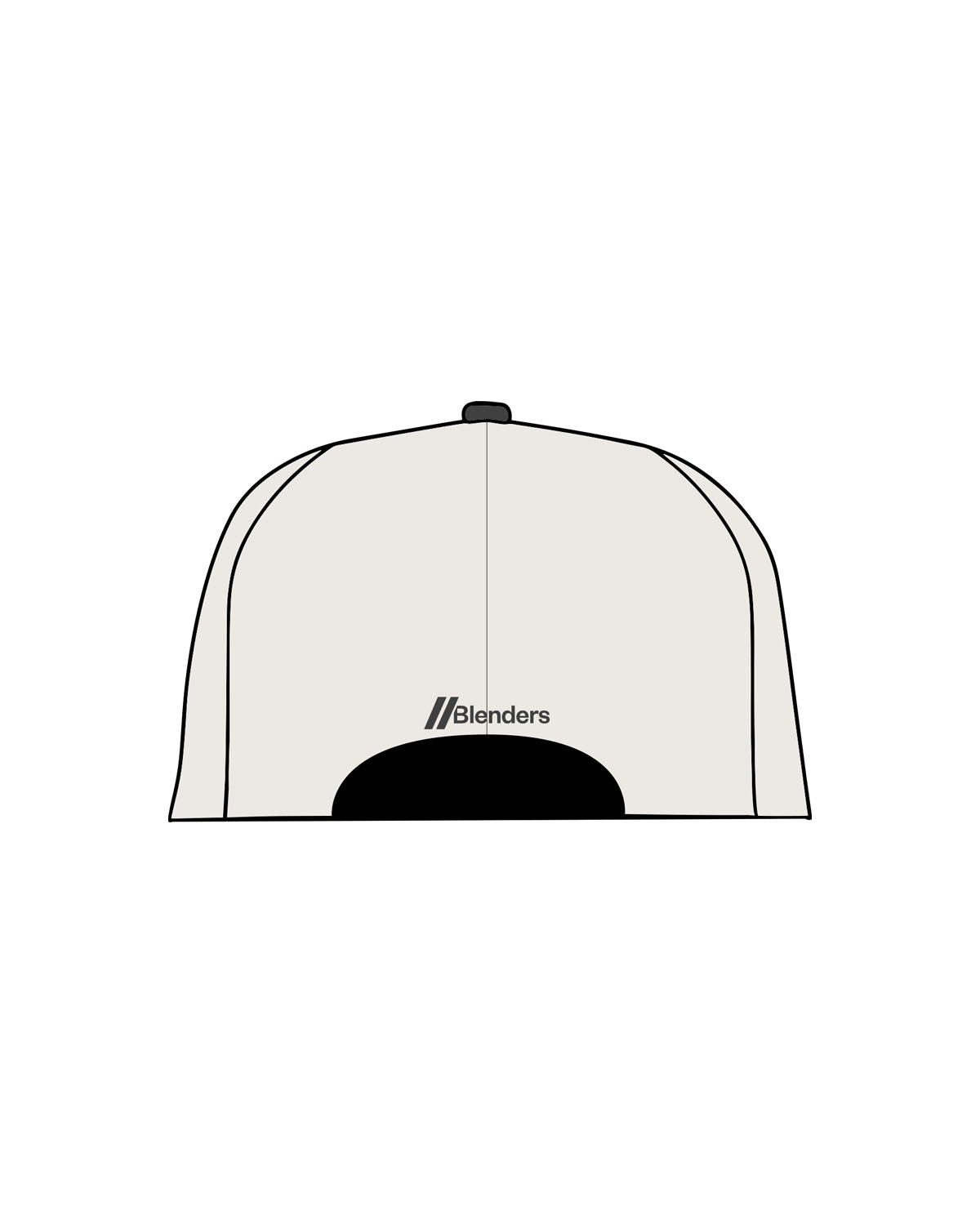 The Canvas Cap - Natural / Coal - Blenders - Center Crown Mirrored "ENCINITAS" & Back Panel - Embroidered - Printed - Puff - Coal