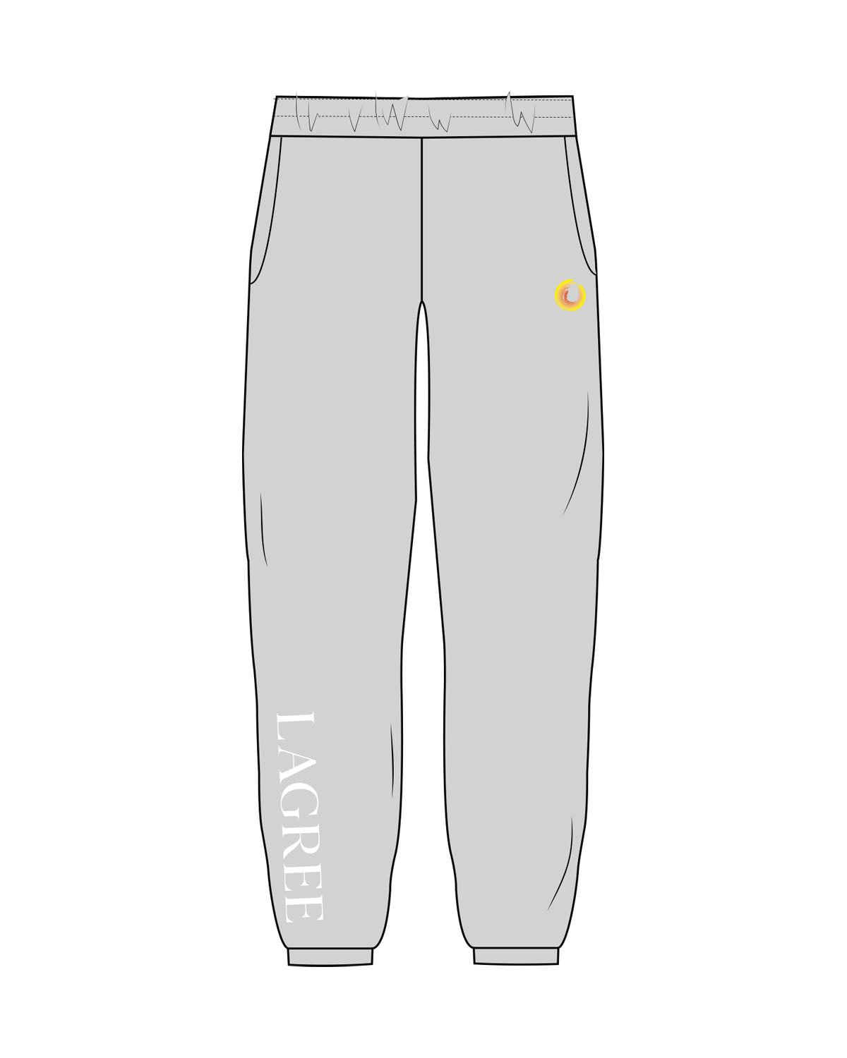 The Womens Sweatpants - Heather - Scorch Fitness -  Left Leg Embroidered & Right Leg Printed - Full Color