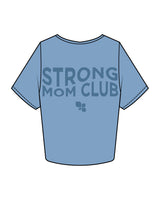 The Crop Tee - Carolina - F4Mom-TriValley - Center Chest Stacked & Center Back Stacked - Printed - Tone on Tone