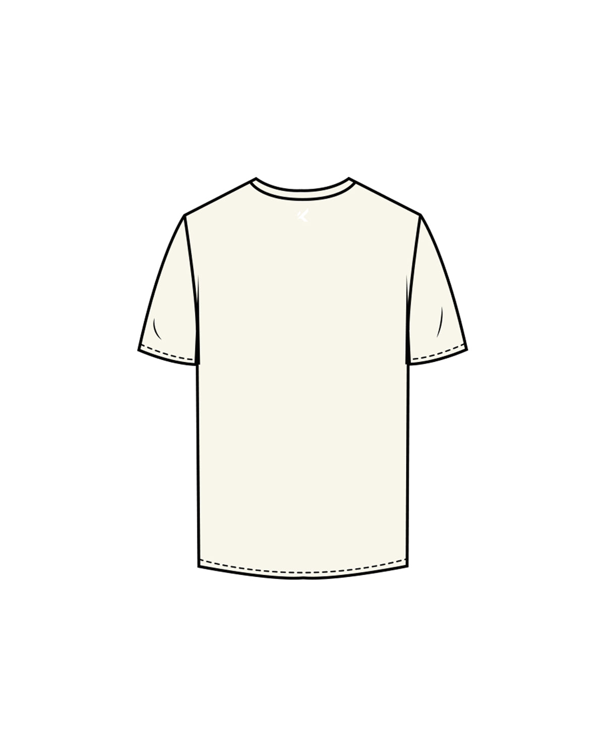 The Mens Tee - Off White - Koch - Back Neckline - White