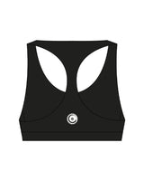 The Racer Bra - Black - ZENERGY CYCLING - Center Back - Printed - White