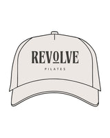 The Canvas Cap - Bone - Revolve Pilates - Center Crown Stacked - Printed - Charcoal