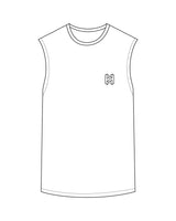 The Mens Classic Tank - White - Heat Bootcamp - Left Chest "H" - Printed - Black