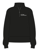The Mens 1/4 Zip - Black - C2 Financial - Left Chest Stacked - Printed - White