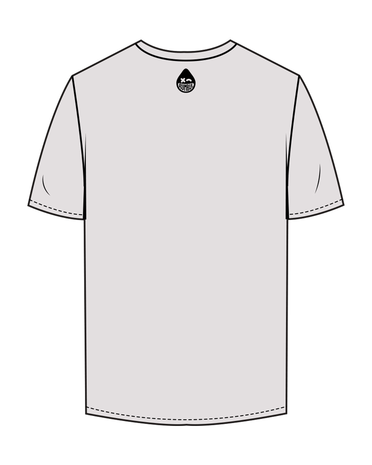 The Mens Tee - Bone - Rumble Boxing - Center Chest & Back Neckline - Black