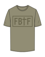The Mens Tee - Eucalyptus - Fed By The Fruit - Center Chest - Printed - 6b664e