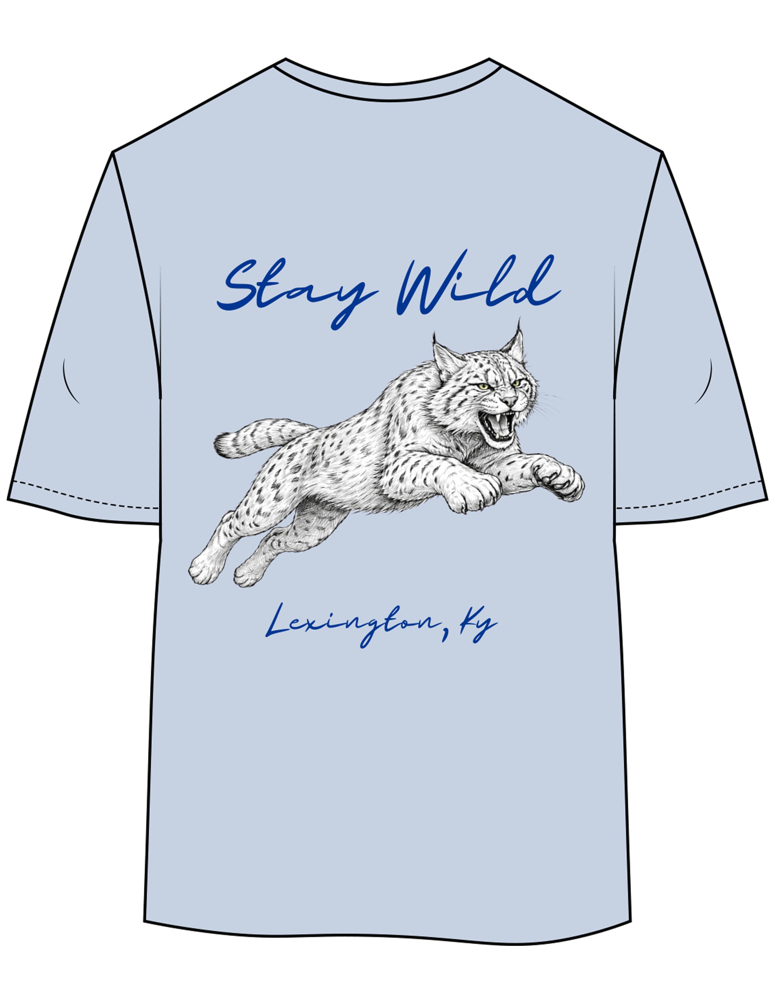 The Womens Oversized Tee - Powder - Pivot - ALS - Left Chest Stacked & Back Stacked "CAT" - Printed - Full Color