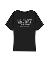 The Baby Tee - Black - Neatly - Center Chest Stacked & Back Center Stacked - White