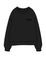 The Womens Crewneck - Black - Corefire - Left Chest & Back Center Stacked -  Full Color