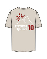 The Mens Tee - Bone - Fitness Quest 10 - Left Chest "Emblem" & Back Stacked - Full Color