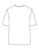 The Womens Oversized Tee - White - Lagree Fit Studio - Center Chest - Printed - Blue