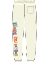 The Womens Sweatpants - Butter - The Supper Club - Left Leg Front & Back - Full Color