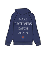 The Mens Classic Hoodie - Cobalt - PURE QUALITY - Center Chest Stacked & Center Back Logo Stacked - Printed - Full Color