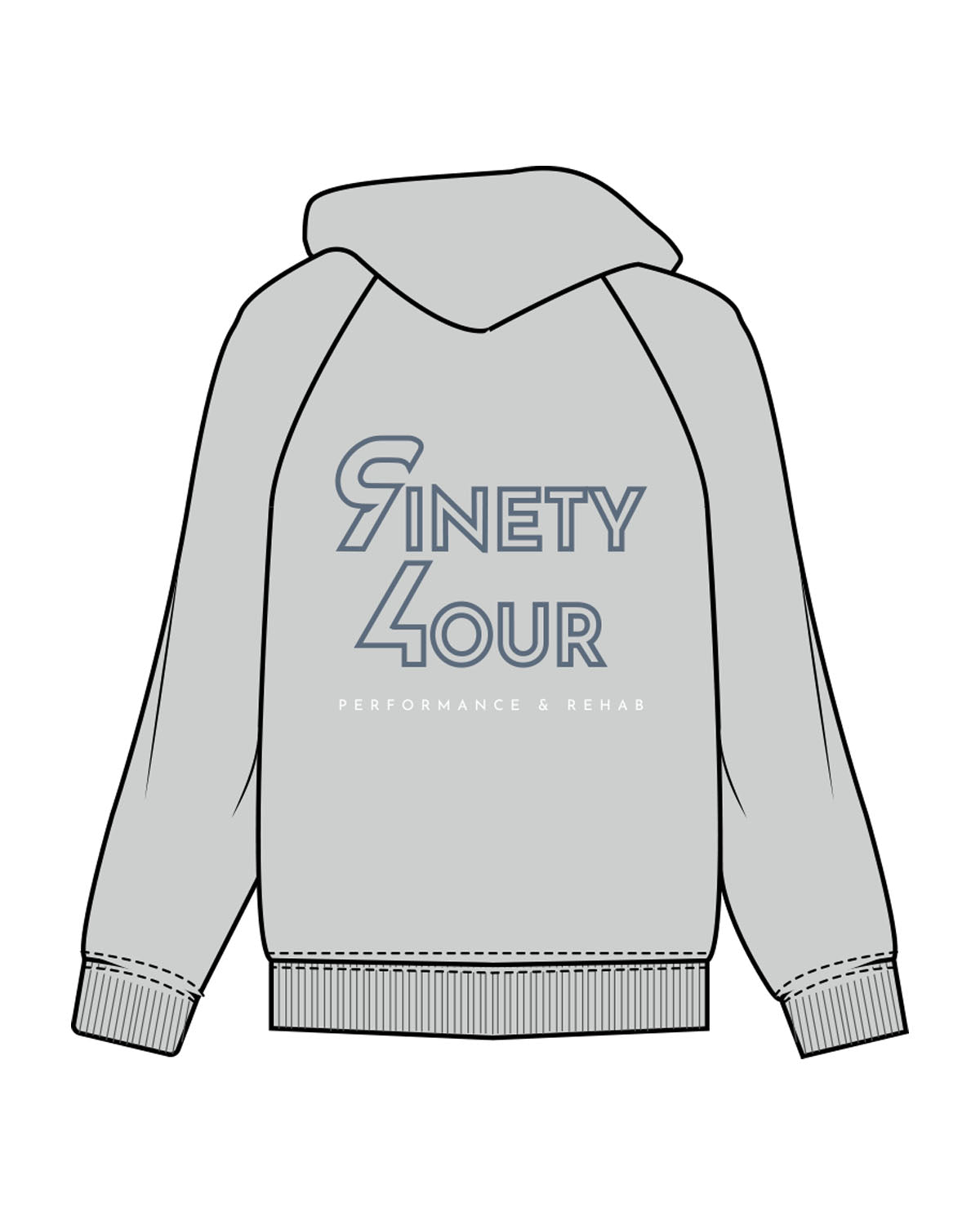 The Mens Hoodie - Storm - NinetyFour - Center Chest - Back Center - Printed - Full Color
