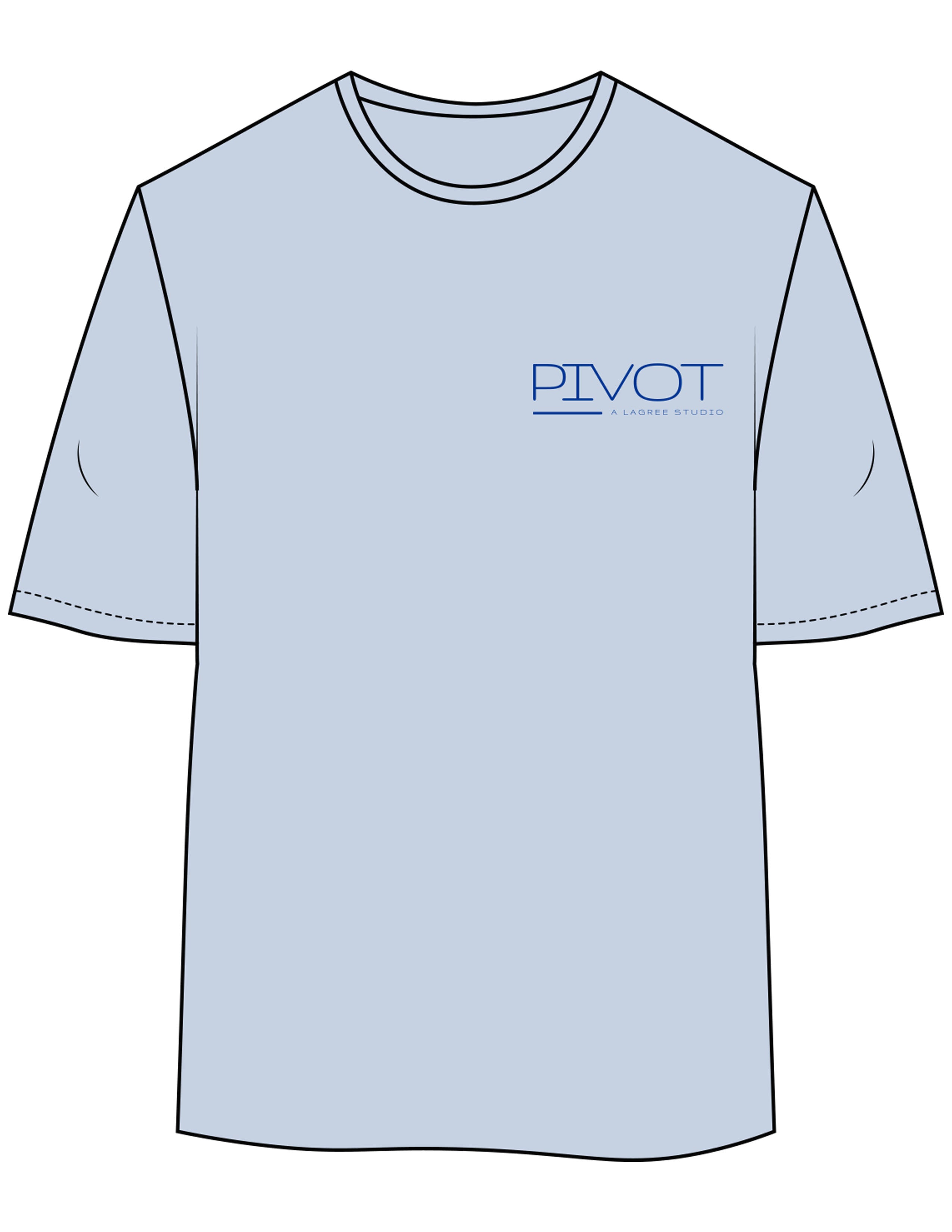 The Womens Oversized Tee - Powder - Pivot - ALS - Left Chest Stacked & Back Stacked "CAT" - Printed - Full Color