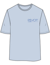 The Womens Oversized Tee - Powder - Pivot - ALS - Left Chest Stacked & Back Stacked "CAT" - Printed - Full Color