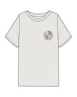 The Mens Heavyweight Tee - Washed Bone - Raising Rock - Left Chest & Back Center - Printed - Brown