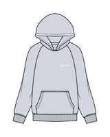 The Mens Hoodie - Washed Powder - Ignite Barre & Fitness - Left Chest & Center Stacked - White Printed