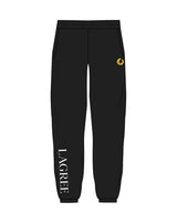 The Womens Sweatpants - Black - Scorch Fitness -  Left Leg Embroidered & Right Leg Printed  - Full Color