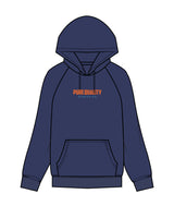 The Mens Classic Hoodie - Cobalt - PURE QUALITY - Center Chest Stacked & Center Back Logo Stacked - Printed - Full Color