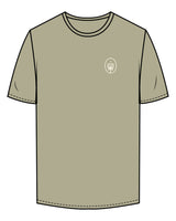 The Mens Tee - Pistachio - Wellnest - Left Chest Oval & Full Back Text Stacked - Printed - Cream