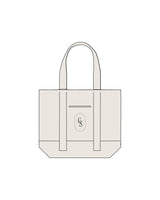 The Contrast Tote Bag - Natural / Natural - Christian Singles Hub - Center Body Round  - Printed - Dark Green