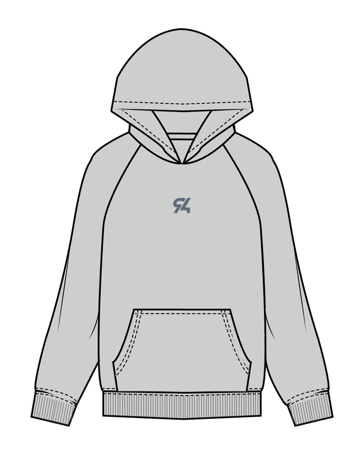 The Mens Hoodie - Storm - NinetyFour - Center Chest - Back Center - Printed - Full Color