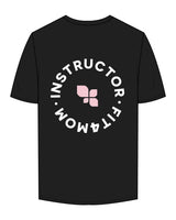 The Mens Tee - Black - F4Mom-TriValley - Center Chest Stacked & Back Center " INSTRUCTOR " - Printed - Full Color