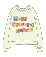 The Mens Crewneck - Butter - The Supper Club - Left Arm & Center Chest Stacked - Full Color
