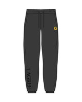 The Womens Classic Sweatpants - Washed Black - Scorch Fitness -  Left Leg Embroidered & Right Leg Printed  - Full Color