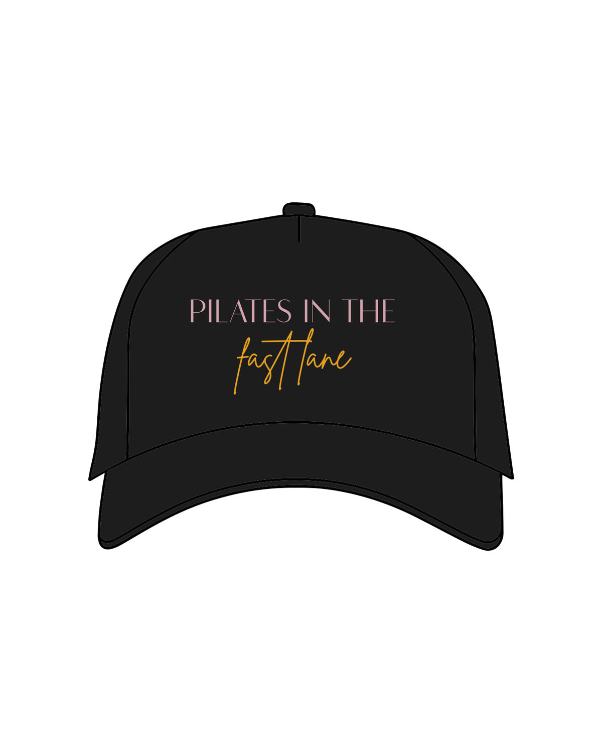 The Foam Trucker Hat - Black - Platinum Pilates - Center Crown - Printed - Full Color