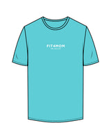 The Mens Tee - Teal - F4Mom-TriValley - Center Chest Stacked & Center Back Stacked - Printed - White
